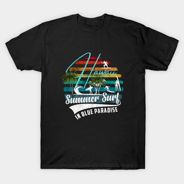 Hawaii Summer Surf T-Shirt by MckinleyArt